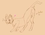 erection eunuch felid feline furry mammal serval
