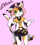 absurd_res accesory andromorph animal_humanoid anthro black_body calico_cat diona_(genshin_impact) domestic_cat felid felid_humanoid feline feline_humanoid felis female feral genshin_impact hi_res humanoid intersex mammal mammal_humanoid michi_nwn mihoyo solo