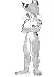 absurd_res anthro big_breasts big_ears big_hands bobtail breasts chest_tuft ear_tuft efradraws eyebrows felid feline female fur genitals graphite_(artwork) hair hi_res inner_ear_fluff lynx mammal markings monochrome navel nipples northwind_(efradraws) nude one_eye_obstructed pencil_(artwork) pubes pupils pussy short_hair short_tail shoulder_tuft simple_background sketch slit_pupils solo spots spotted_body spotted_fur tail thick_eyebrows thick_thighs traditional_media_(artwork) tuft white_background wide_hips yamane_(efradraws)
