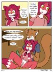  anthro blush bottomless breasts canid canine clothed clothing comic daughter dildo dipstick_tail duo english_text father father_and_child father_and_daughter felid female fiona_(artist) fox genitals gloves_(marking) hi_res incest_(lore) machairodontine male male/female mammal markings open_mouth padraig_(masterofall) parent parent_and_child pussy red_fox red_nose sex_toy spread_legs spreading tail_markings text viola_(masterofall) yellow_eyes young 