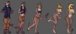 anthro big_breasts blonde_hair breast_growth breasts brown_body brown_fur brown_hair clothed clothing colored confusion felid feline female fur gender_transformation growth hair hair_growth happy hyena kiri-anko leopardus licking licking_lips long_hair male mammal mtf_transformation nipples nude ocelot sequence solo species_transformation tail tail_transformation tongue tongue_out transformation