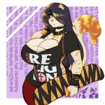 1:1 anthro anuki big_breasts breasts cleavage clothed clothing felid foray_sol hair hi_res huge_breasts long_hair mammal pantherine skateboard solo tiger