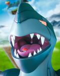 3d_(artwork) absurd_res digital_media_(artwork) dockyo dragon generation_5_pokemon glowing glowing_eyes grey_body hi_res legendary_pokemon male mouth_shot nintendo open_mouth pokeball pokemon pokemon_(species) red_sclera solo teeth tongue uvula zekrom