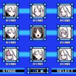  blue_archive blue_background brown_hair crying frown hina_(blue_archive) hina_(dress)_(blue_archive) hina_(pajamas)_(blue_archive) hina_(swimsuit)_(blue_archive) jewelry kasumi_(blue_archive) lowres mega_man_(classic) mega_man_(series) multiple_girls open_mouth poketune purple_eyes smile white_hair 