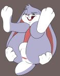 2024 anthro anus backsack balls buckteeth bugs_bunny butt clothing digital_media_(artwork) erection fur genitals gloves gloves_only grey_body grey_fur handwear handwear_only head_tuft hi_res humanoid_genitalia kimbies214 lagomorph leporid looking_at_viewer looney_tunes male mammal mostly_nude open_mouth penis perineum presenting presenting_anus presenting_hindquarters rabbit simple_background simple_eyes smile solo spread_butt spreading tail teeth the_looney_tunes_show tuft warner_brothers white_body white_fur
