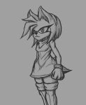 absurd_res amy_rose anthro breasts chatow_ead clothed clothing dress eulipotyphlan eyelashes eyeliner female footwear gloves handwear hedgehog hi_res makeup mammal sega simple_background sketch small_breasts solo sonic_the_hedgehog_(series)