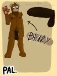 bear beary_(palister35) brown_body brown_fur facial_hair foreskin fur genitals hi_res humanoid_genitalia humanoid_penis male mammal palister35 pawpads penis pink_pawpads solo