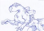 2024 3_toes ambiguous_gender artist_name crystal eyeless featureless_face feet feral geodrake_(zdnoz) hi_res ket-dawnatsunset monochrome mouthless muscular muscular_feral pen_(artwork) portrait raised_leg sketch solo standing_on_hind_legs tail text three-quarter_portrait toes traditional_media_(artwork)
