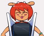  2020 anthro biped black_nose blush blush_stickers bust_portrait clock clothed clothed_anthro clothed_female clothing digital_media_(artwork) eyes_closed female female_anthro front_view hair horn lammy lammy_lamb lips mrplow34 parappa_the_rapper pink_lips playstation_5 portrait red_clothing red_hair red_shirt red_topwear shirt short_hair simple_background solo sony_corporation sony_interactive_entertainment tan_body tan_ears tan_skin topwear um_jammer_lammy video_games watch white_background white_horn 