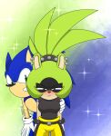 2024 absurd_res afrosoricid anthro biped blush breasts clothing digital_drawing_(artwork) digital_media_(artwork) duo eulipotyphlan female frown green_eyes green_hair hair hedgehog hi_res idw_publishing jalonso980 male mammal narrowed_eyes sega sonic_the_hedgehog sonic_the_hedgehog_(comics) sonic_the_hedgehog_(idw) sonic_the_hedgehog_(series) surge_the_tenrec tenrec