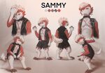  anthro clothing fur furaffinity male model_sheet nintendo pokemon red_body red_fur scar stampmats sweater topwear video_games 