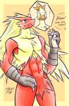  2022 3:4 abs anthro avian bird blaziken colored_sketch combusken digital_drawing_(artwork) digital_media_(artwork) disembodied_hand duo_focus english_text generation_3_pokemon group hi_res male muscular muscular_anthro muscular_male nintendo pecs pokemon pokemon_(species) portrait shaded signature sketch soft_shading text trio twilightvolt video_games 