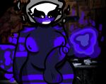 animatronic anthro areola big_breasts blush breasts digital_media_(artwork) eyeliner female five_nights_at_freddy&#039;s five_nights_at_freddy&#039;s_2 freckles fur genitals gynomorph hair huge_breasts intersex machine magic makeup marionette_(fnaf) navel nipples nude penis robot rub_pupet_(character) rub_puppet scottgames simple_background solo steel_wool_studios tail text thick_thighs uulitch