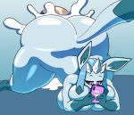 2020 angstrom anthro big_breasts big_butt blue_background blue_body blue_hair bodily_fluids breasts butt cum digital_media_(artwork) disembodied_penis distracted_sex duo eeveelution electronics eyebrows female generation_4_pokemon genital_fluids genitals glaceon hair hi_res isabella_(hoodielazer) looking_at_object looking_at_phone male male/female mammal nintendo penetration penis phone pokemon pokemon_(species) purple_eyes purple_sclera sex simple_background tail thick_thighs