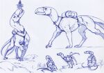 2022 2_tails 3_toes ambiguous_gender backpack beak claws clothed clothed_feral clothing collar collar_tag feet female_(lore) feral harness harness_ring hellhound_(zdnoz) hi_res jagged_beak ket-dawnatsunset looking_away mistletoe monochrome multi_tail multiple_poses muscular muscular_feral o-ring open_beak open_mouth pen_(artwork) plant pose pouch_(clothing) raised_leg simple_background sitting sitting_on_ground sketch sketch_page solo tail toes tongue toothed_beak traditional_media_(artwork) walking white_background