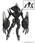  absurdres alien apoloniodraws artist_name ben_10 crystal helmet highres necrozma omnitrix original pokemon pokemon_(creature) prism spikes 