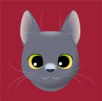 ambiguous_form ambiguous_gender black_nose domestic_cat felid feline felis hi_res icon looking_at_viewer mammal red_background simple_background smile smiling_at_viewer solo whiskers witherrose1