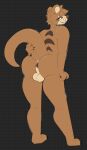  2022 allen_(oddottallen) anthro anus back_markings backsack balls brown_body brown_eyebrows brown_fur brown_hair brown_nose countershade_balls countershade_face countershade_genitalia countershade_torso countershading digital_drawing_(artwork) digital_media_(artwork) ear_piercing english_text eyebrows fur genitals hair hi_res hole_(anatomy) humanoid_hands lutrine male mammal markings multicolored_body multicolored_fur mustelid nonbinary_(lore) open_mouth piercing raised_tail rear_view snk_ace solo tan_balls tan_body tan_countershading tan_fur teeth teeth_showing text thick_thighs two_tone_body two_tone_fur warm_colors whiskers 