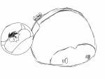 2015 4:3 alien belly big_belly burping fat_fetish groaning homestuck horn huge_belly hyper hyper_belly male mikerabbit motion_lines ms_paint_adventures overweight puffed_cheeks sketch solo swelling troll_(homestuck)