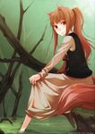  animal_ears ayakura_juu female hi_res horo red_eyes solo spice_and_wolf unknown_artist wolf_ears 