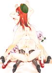  ahegao anus ass backboob blue_eyes blue_hair braid breasts censored cum cum_in_ass cum_in_pussy cum_on_hair cum_pool cumdrip fishnets from_behind fucked_silly hair_ribbon hat heart heart_censor hong_meiling izayoi_sakuya large_breasts legs long_hair looking_back mabuchoco_m maid_headdress mary_janes multiple_girls nipples novelty_censor nude open_mouth pussy red_eyes red_hair remilia_scarlet ribbon shoes simple_background spread_legs take_your_pick thighhighs touhou twin_braids 