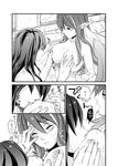  1girl bad_id bad_pixiv_id breast_grab breast_sucking breasts comic grabbing greyscale hidaka_ryou judith large_breasts long_hair monochrome nipples nude pointy_ears tales_of_(series) tales_of_vesperia yuri_lowell 