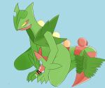  2016 3_fingers amedama12321 animal_genitalia animal_penis blue_background blush bodily_fluids censored claws cum cum_covered_penis cum_drip dead_pixel dot_eyes dripping erection fingers gecko generation_3_pokemon generation_6_pokemon genital_fluids genitals green_body japanese_description lizard male mega_evolution mega_sceptile multicolored_body nintendo nude penis pink_penis pokemon pokemon_(species) red_body reptile scalie sceptile simple_background sitting solo tail tail_spines tapering_penis translated_description two_tone_body yellow_sclera 