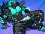  abs absurd_res biceps big_muscles blush bodily_fluids bulge canid canid_demon canine canis cerberus_(fortnite) claws clothed clothing clothing_pull demon drks epic_games erection fortnite fur genital_fluids genitals hair hellhound hi_res humanoid_genitalia humanoid_penis male mammal muscular muscular_male mythological_canine mythological_creature mythology nipples pecs penis solo tail topwear underwear underwear_pull 