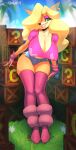  absurd_res activision anthro bandicoot big_breasts blonde_hair breasts cleavage clothed clothing crash_bandicoot_(series) female hair hair_over_eye hi_res mammal marsupial one_eye_obstructed oughta solo tawna_bandicoot video_games 