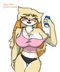  animal_crossing anthro big_breasts blush breasts clothing drunk female isabelle_(animal_crossing) nintendo pace-maker panties small_waist solo substance_intoxication thick_thighs underwear wide_hips 