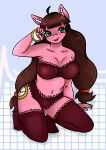  anthro anykoe clock clothing earth_pony equid equine fan_character female footwear hair hasbro heart_eyes heart_pupils heart_symbol hi_res horse inner_ear_fluff lingerie long_hair looking_at_viewer mammal my_little_pony paper_background pony signature simple_background smile socks solo tuft underwear watch 