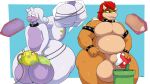 2024 4_fingers anthro balls belly big_balls big_butt big_penis biped bowser butt digital_media_(artwork) duo erection featureless_chest fingers generation_1_pokemon generation_6_pokemon genitals goodra hi_res huge_balls huge_butt hyper hyper_balls hyper_butt hyper_genitalia koopa ll-ss male male/male mario_bros nintendo penetration penile penile_penetration penis pokemon pokemon_(species) scalie sex simple_background thick_thighs weepinbell wide_hips