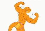  4_ears anthro back_muscles bangaa bubble_butt butt clothed clothing exposed_butt eyes_closed final_fantasy flexing grin jockstrap locke_(spoongod) male multi_ear muscular muscular_male orange_body pose simple_background smile solo sparkles spoongod square_enix teeth underwear underwear_only video_games white_background 