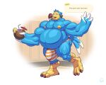 2020 4_fingers absurd_res animal_crossing anthro artist_name avian avian_feet badge beach_clothes beak belly belt belt_buckle beverage biceps big_biceps big_chest big_muscles biped bird black_belt black_eyes blue_arms blue_belly blue_butt blue_chest blue_hair blue_hands blue_legs blue_neck blue_tail_feathers brown_beak brown_claws buckle butt chest_tuft claws clothed clothed_anthro clothed_male clothing coffee coffee_mug columbid container cup dialogue digital_drawing_(artwork) digital_media_(artwork) dodo dodo_airlines_(animal_crossing) electronics english_text extinct eyewear featureless_crotch fingers flip_flops gameplay_mechanics greeting greeting_viewer hair hat headgear headwear hi_res holding_container holding_cup holding_mug holding_object logo looking_at_viewer male monotone_face monotone_hair mug muscular necktie neckwear nintendo nipple_outline nipples open_mouth orange_clothing orange_speedo orange_swimwear orville_(animal_crossing) overweight overweight_anthro overweight_male pattern_clothing pilot_uniform professional_clothes question question_mark questioning recently_extinct_species red_necktie red_neckwear sandals shirt signature solo speech_bubble speedo standing striped_clothing stripes swimwear talking_to_viewer text thick_arms thick_thighs tongue topless topless_anthro topless_male topwear tuft two_tone_speedo two_tone_tail_feathers white_clothing white_fingers white_shirt white_speedo white_swimwear white_tail_feathers white_topwear wolfiecanem yes-no_question