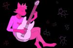  bass_guitar domestic_cat felid feline felis female guitar hi_res mae_borowski mammal musical_instrument night_in_the_woods playing_music plucked_string_instrument predatel relaxing solo string_instrument video_games 