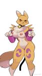  9:16 anal anal_penetration animated animated_meme anthro areola artist_name bandai_namco bell blush blush_lines bodily_fluids bouncing_breasts breasts butt buttplug buttplug_tail cel_shading collar dancing digimon digimon_(species) dipstick_ears dipstick_tail embarrassed fake_tail female fingers fur fur_tuft genitals hi_res markings meme mostly_nude multicolored_ears nipples penetration pink_areola pink_nipples plug_(sex_toy) portrait pussy renamon sad_cat_dance sex_toy shaded short_playtime simple_background solo swaying tail_markings thick_thighs tuft white_background white_body white_fur white_tail wide_hips yellow_body yellow_fur yellow_tail zinnick 