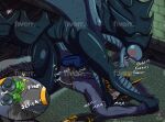  absurd_res alien alien_(franchise) anthro dark_the_xenodragon dragon duo feral goo_(disambiguation) hi_res lucien(sergal) male male/male rhunter13 sergal xenomorph 