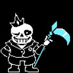  alternate_universe armor bone boots bottomwear clothed clothing crown digital_media_(artwork) footwear grin guysit&#039;ssnib!_(what) humanoid king looking_at_viewer male melee_weapon monarch not_furry one_eye_closed pants pixel_(artwork) polearm randomguyed royalty sans_(storyshift) sans_(undertale) scythe simple_background skeleton sleeveless smile solo storyshift suit teeth tired tired_eyes topwear undead undertale undertale_(series) video_games weapon white_body wink 