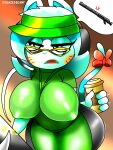  anthro big_breasts big_butt blazedscarf breast_squish breasts butt clothing felid feline female hi_res karen_(smg4) leggings legwear mammal mature_female smg4 solo squish thick_thighs tight_clothing wide_hips 