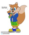  conker conker&#039;s_bad_fur_day male mammal money rareware red_squirrel_(disambiguation) rodent sciurid solo tail video_games 
