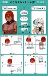  2boys absurdres asclepius_(fate) ashwatthama_(fate) blue_eyes chart closed_mouth fate/grand_order fate_(series) grey_hair hair_between_eyes highres kinakotatu male_focus multiple_boys nipples pectorals red_hair shipping_(fandom) short_hair speech_bubble topless_male translation_request yaoi yellow_eyes 