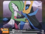  2022 absurd_res anthro black_body blue_body blue_eyes blush duo empoleon english_text erection eye_contact female gardevoir generation_3_pokemon generation_4_pokemon genitals green_body hand_holding hi_res interspecies logo looking_at_another looking_at_partner male male/female new_pokemon_snap nintendo nongenerous partially_submerged penis photo picture_frame pokemon pokemon_(species) pussy red_eyes smile text video_games water white_body 