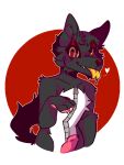  animate_inanimate anthro canid canine canis darkcoat_azan digital_drawing_(artwork) digital_media_(artwork) living_clothing living_costume male mammal skyl solo wolf 