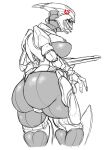  absurd_res alien angry armor big_breasts big_butt bodysuit breasts butt clothing cross-popping_vein curvy_figure female gun halo_(series) hi_res huge_butt ichduhernz microsoft monochrome nipple_outline ranged_weapon sangheili sketch skinsuit solo thick_thighs tight_clothing video_games voluptuous weapon wide_hips xbox_game_studios 