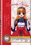  1girl abstract_background anime_coloring apron aquarius_(symbol) aries_(symbol) artbook back_bow bistro_cupid bistro_cupid_(series) black_bow black_straps blonde_hair blue_collar blue_dress blue_hairband blue_headdress blue_sleeves bow bow_apron breasts cancer_(symbol) capricorn_(symbol) character_name character_profile clenched_hands collar collared_dress crab crease dress dress_under_skirt english_text facing_viewer frilled_apron frilled_hairband frilled_sleeves frills gemini_(symbol) hair_ornament hair_over_shoulder hairband highres lavender_sweet leo_(symbol) libra_(symbol) long_hair long_sideburns looking_at_viewer low-tied_sidelocks medium_breasts official_art overskirt page_number pandaki_(aki) pisces_(symbol) puffy_short_sleeves puffy_sleeves red_bow red_skirt sagittarius_(symbol) scan scan_artifacts scorpio_(symbol) short_sleeves sideburns simple_background skirt solo straight-on taurus_(symbol) third-party_source translation_request upper_body virgo_(symbol) white_apron white_eyes zodiac zodiac_wheel 
