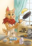  absurd_res anthro apron apron_only biped clothed clothing cooking cookware fan_character fluffy frying_pan hi_res inside kitchen_utensils koda_samezu league_of_legends male mammal mostly_nude neck_tuft partially_clothed riot_games solo teemo_the_yiffer tools tuft video_games yordle 