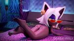  1female 3d_(artwork) absurd_res black_body black_skin blue_eyes coel3d digital_media_(artwork) eyewear feet female glasses hi_res pinup pose rouge_the_bat sega solo sonic_the_hedgehog sonic_the_hedgehog_(series) 