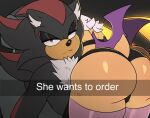  big_butt butt chiropteran duo eulipotyphlan female he_wants_to_order hedgehog huge_butt koshhhata male male/female mammal meme rouge_the_bat sega shadow_the_hedgehog sonic_the_hedgehog_(series) tagme wings 