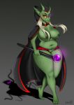  absurd_res anthro areola belly big_breasts big_butt breasts butt clothing curvaceous curvy_figure erotical fantasy female hi_res ink kobold legwear lush magic magic_user nipples nude overweight pinup pose solo thick_thighs thigh_highs voluptuous wide_hips zhadart 
