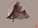  1other armor brown_theme dark_souls_(series) dark_souls_i full_armor havel_the_rock helmet max58art monochrome pauldrons shoulder_armor solo upper_body 